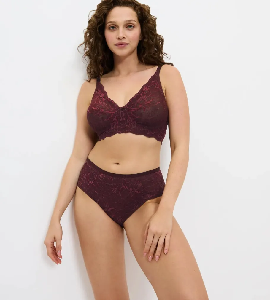 Fuller Cups|Non-wired Bras>Triumph AMOURETTE CHARM Burgundy