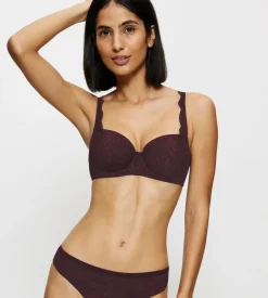 Fuller Cups|Underwired Bras>Triumph AMOURETTE CHARM Burgundy