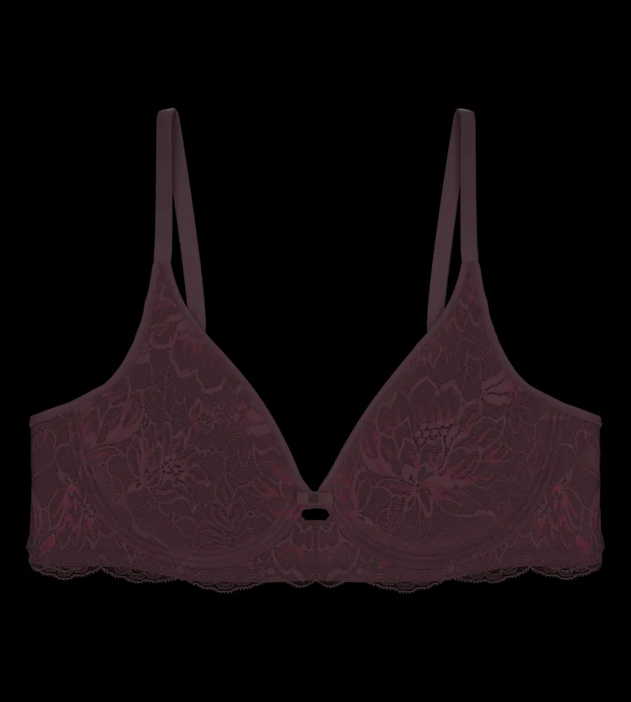 Fuller Cups|Underwired Bras>Triumph AMOURETTE CHARM Burgundy