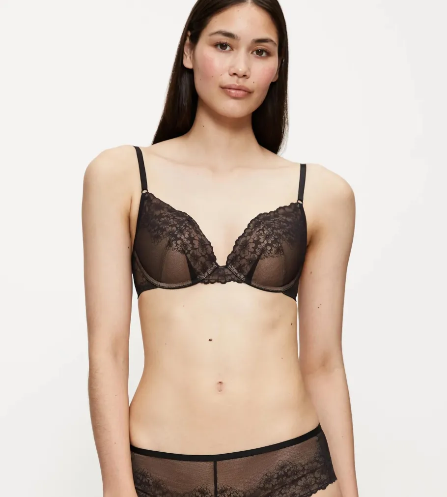 Fuller Cups|Underwired Bras>Triumph BRIGHT SPOTLIGHT Black