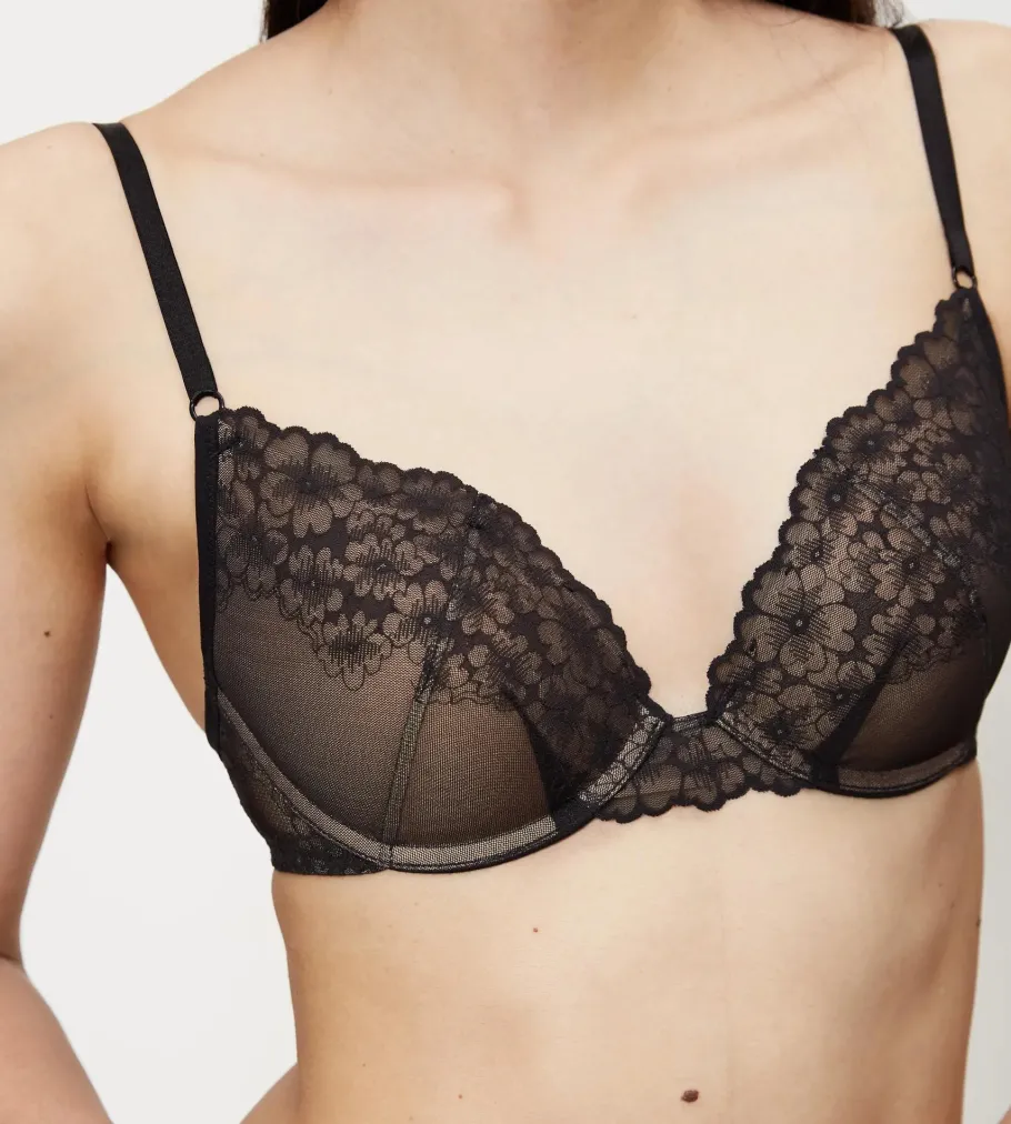 Fuller Cups|Underwired Bras>Triumph BRIGHT SPOTLIGHT Black