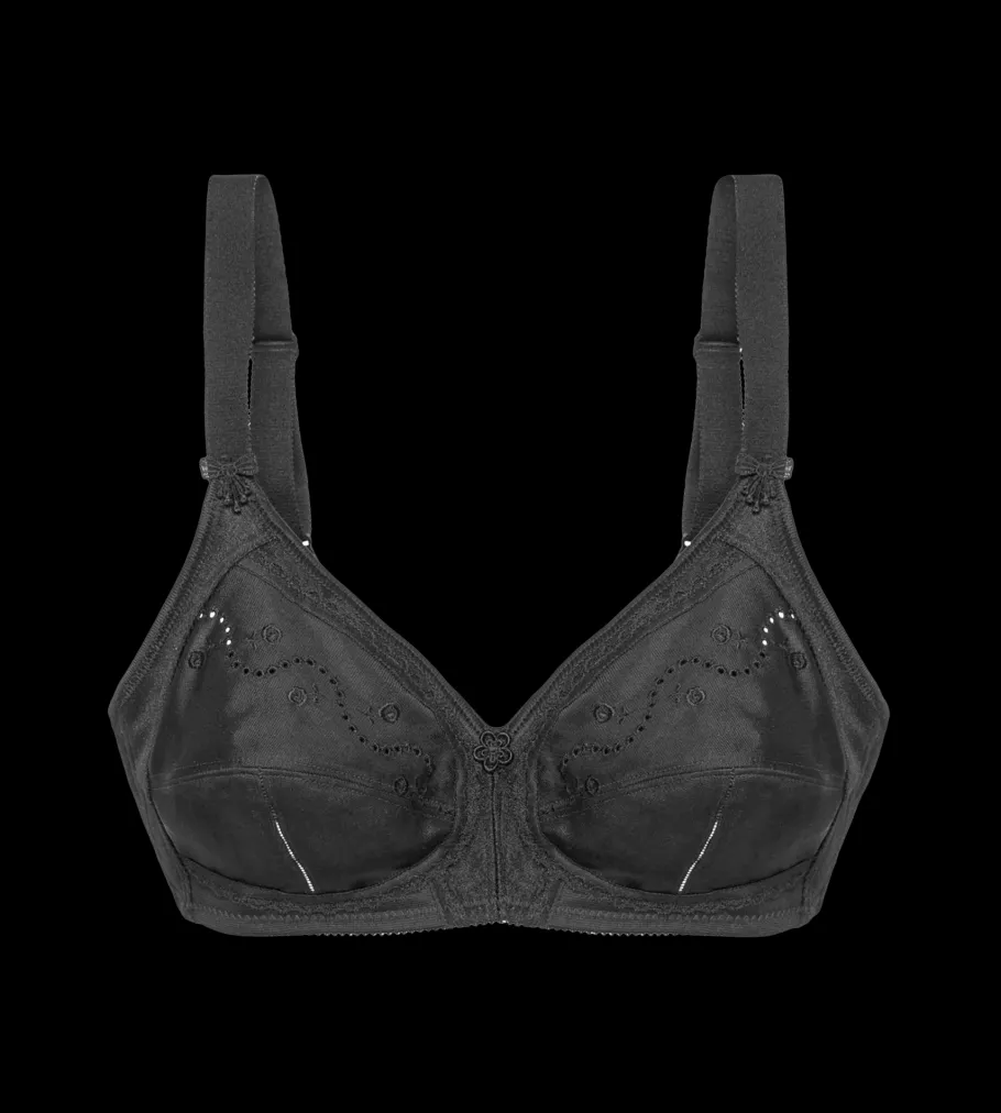 Non-wired Bras|Unpadded Bras>Triumph DOREEN + COTTON 01 Black