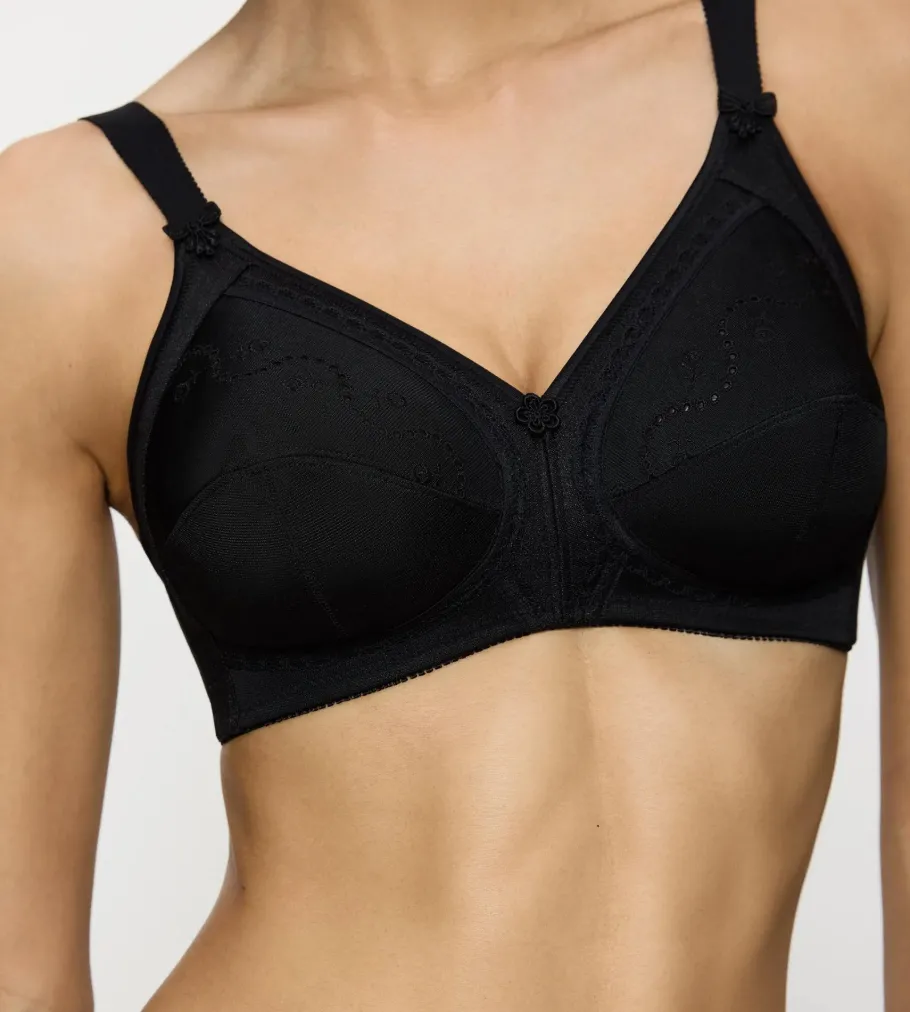 Non-wired Bras|Unpadded Bras>Triumph DOREEN + COTTON 01 Black