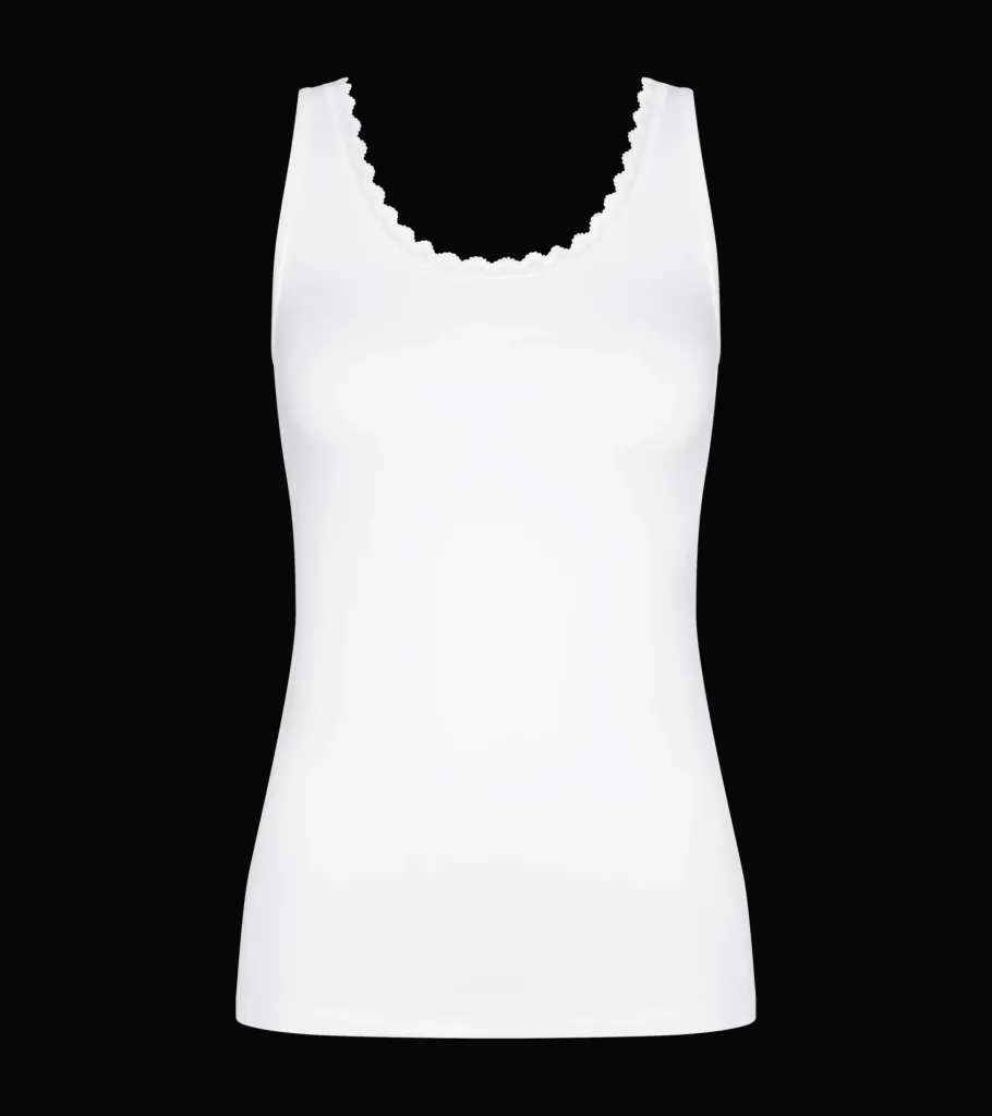 New In|Camisoles, Vests, Tops>Triumph FEEL OF COTTON White