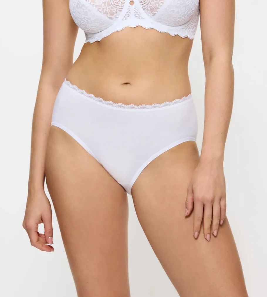 High Waisted>Triumph FEEL OF COTTON White