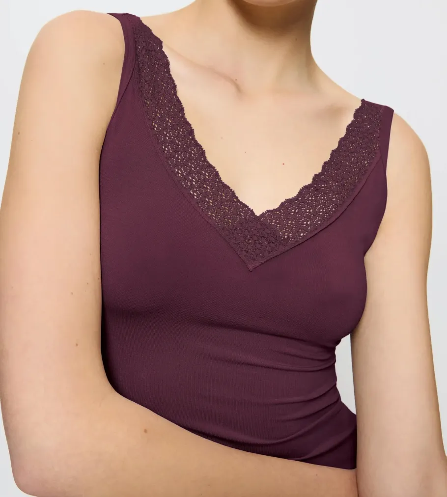 Camisoles, Vests, Tops>Triumph FEEL OF MODAL Burgundy