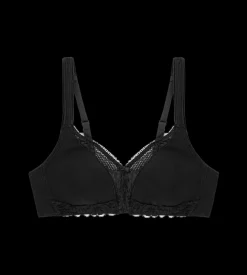 Fuller Cups|Non-wired Bras>Triumph MODERN LACE+COTTON Black