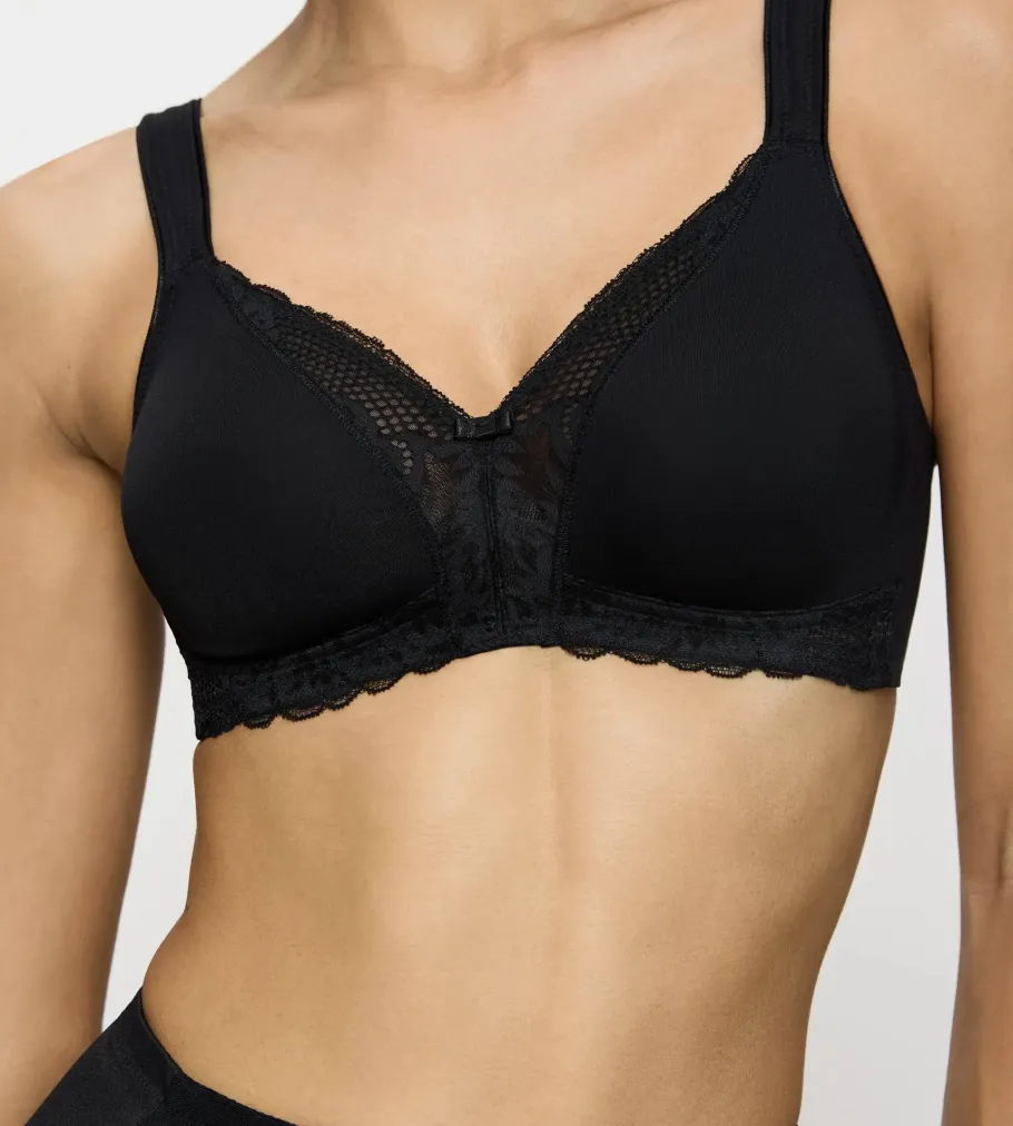 Fuller Cups|Non-wired Bras>Triumph MODERN LACE+COTTON Black