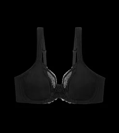 Fuller Cups|Underwired Bras>Triumph MODERN LACE+COTTON Black