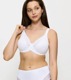 Fuller Cups|Underwired Bras>Triumph MODERN LACE+COTTON White