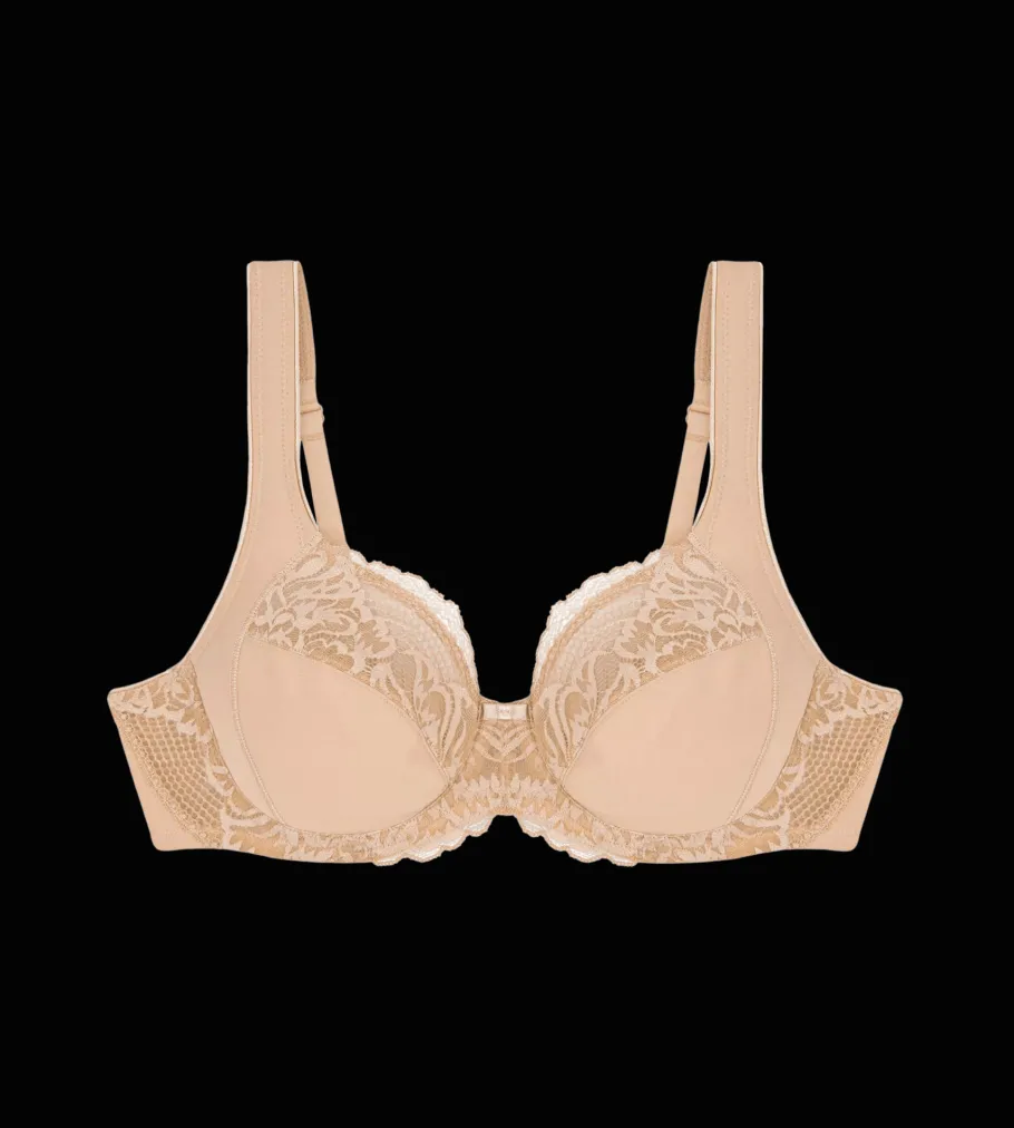 Fuller Cups|Underwired Bras>Triumph MODERN LACE+COTTON NeutralBeige