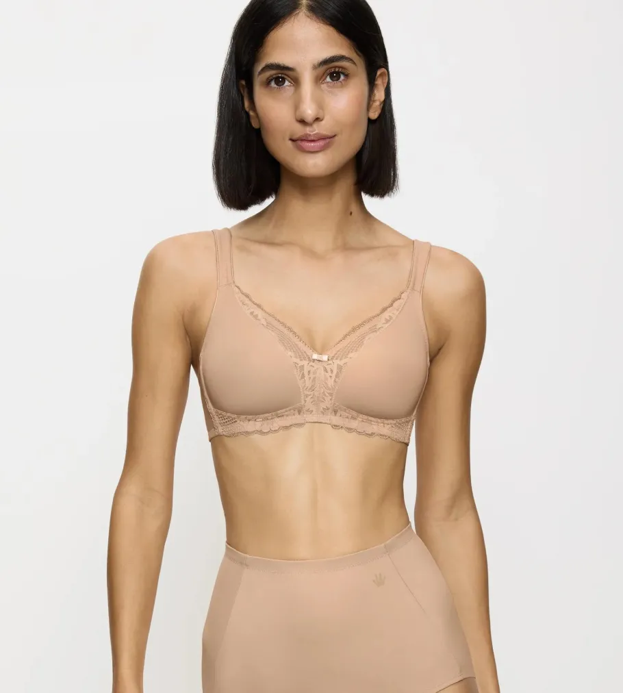 Fuller Cups|Non-wired Bras>Triumph MODERN LACE+COTTON NeutralBeige