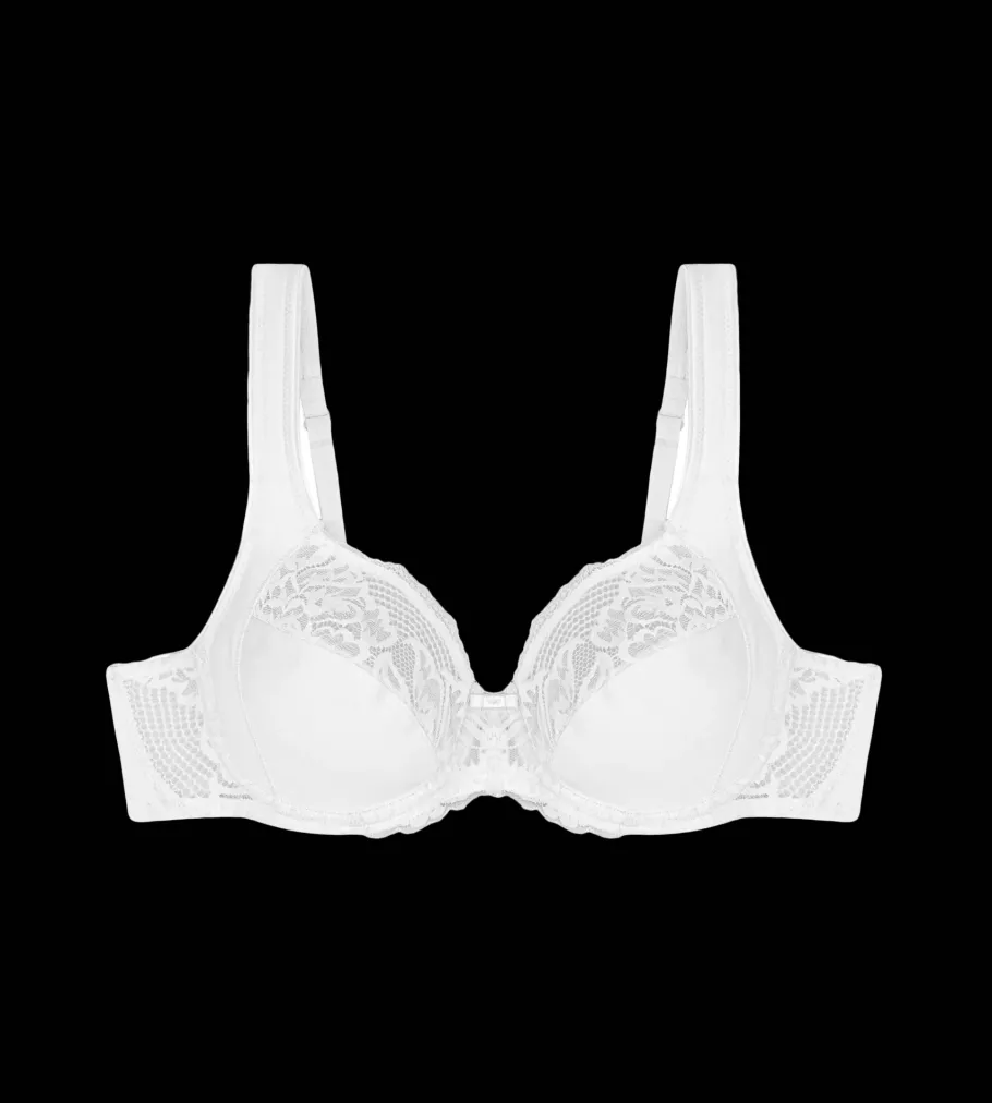Fuller Cups|Underwired Bras>Triumph MODERN LACE+COTTON White