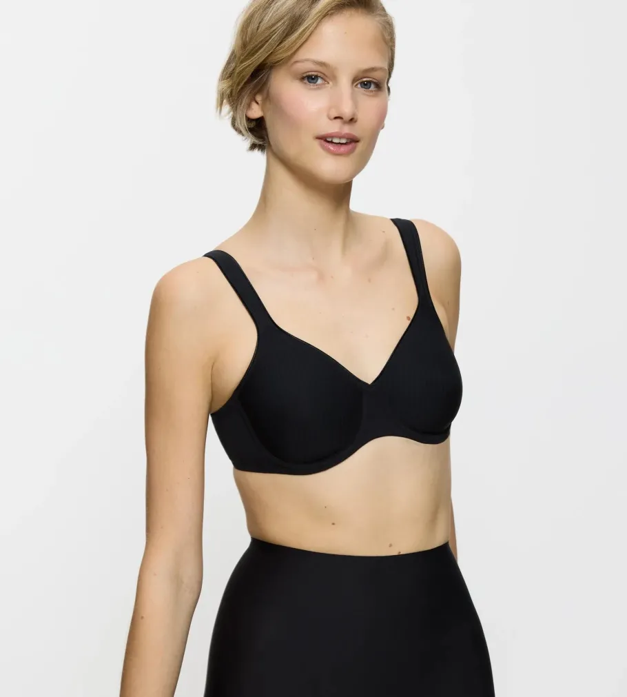 Fuller Cups|Underwired Bras>Triumph MODERN SOFT+COTTON Black