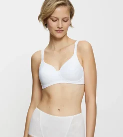 Non-wired Bras|Padded Bras>Triumph MODERN SOFT+COTTON White