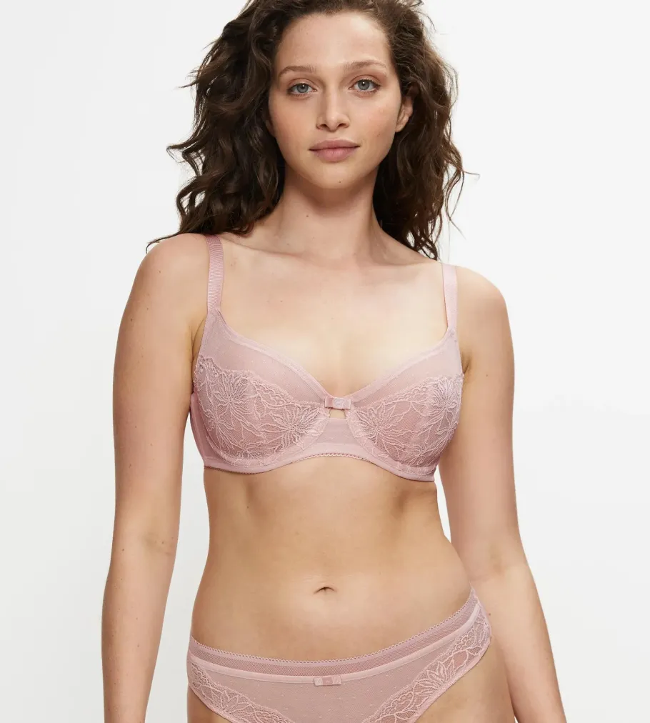 Fuller Cups|Underwired Bras>Triumph O - BEAUTY LILY T FigPink