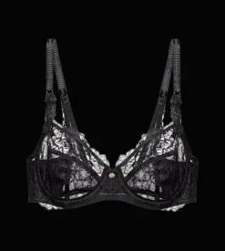 Fuller Cups|Underwired Bras>Triumph PEONY FLORALE Black