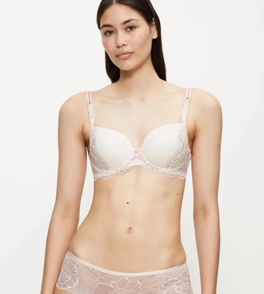 Fuller Cups|Underwired Bras>Triumph PEONY FLORALE Angora