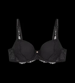 Fuller Cups|Underwired Bras>Triumph PEONY FLORALE Black