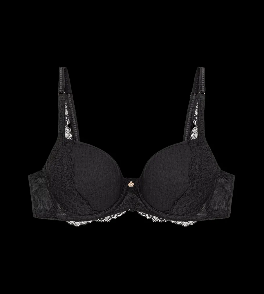 Fuller Cups|Underwired Bras>Triumph PEONY FLORALE Black