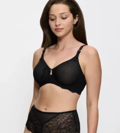 Minimizer Bras|Fuller Cups>Triumph PEONY FLORALE Black