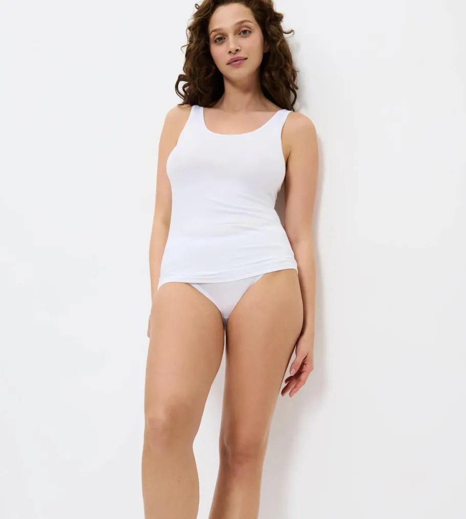 Camisoles, Vests, Tops>Triumph SENSE OF COTTON White