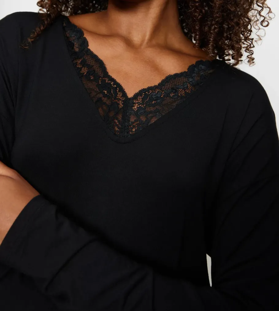 Nightdresses>Triumph TIMELESS SENSUALITY Black