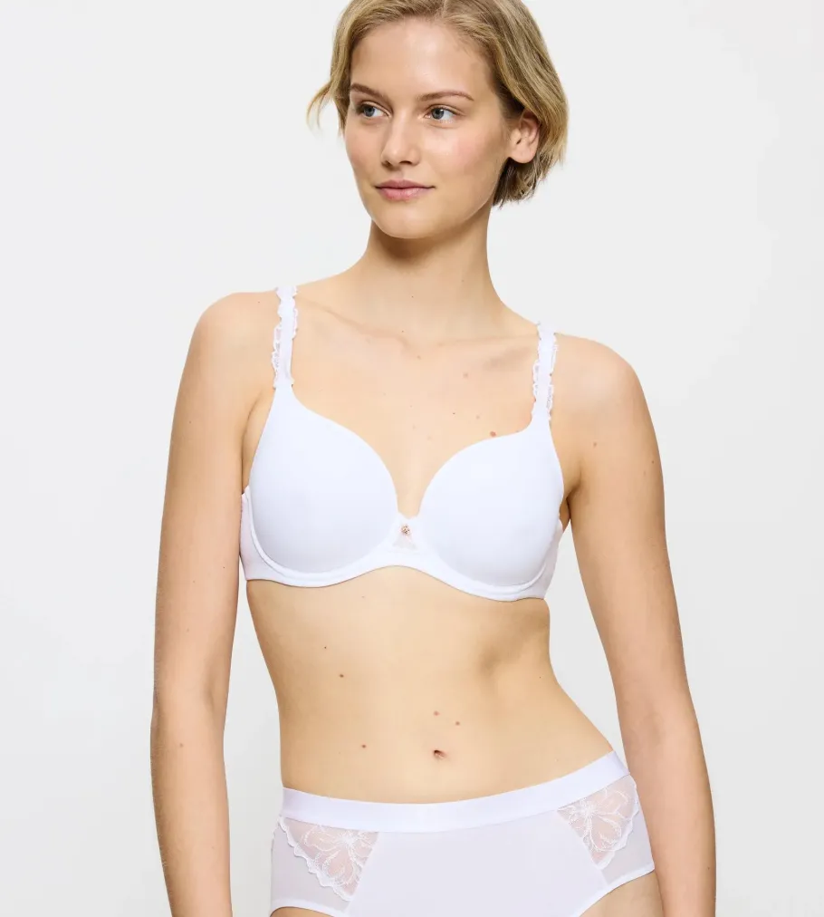 Fuller Cups|Underwired Bras>Triumph WILD AZALEA FLORALE White