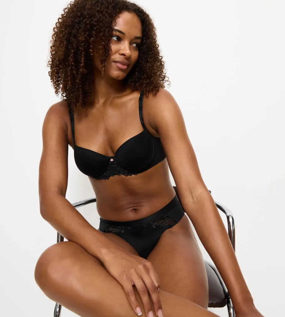 Fuller Cups|Underwired Bras>Triumph WILD AZALEA FLORALE Black