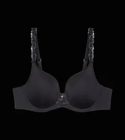 Fuller Cups|Underwired Bras>Triumph WILD AZALEA FLORALE Black