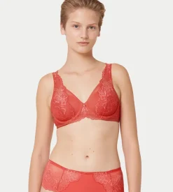 Fuller Cups|Underwired Bras>Triumph WILD PEONY FLORALE Deepblush