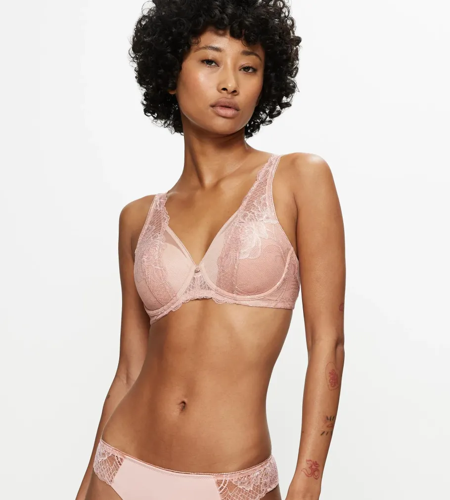 Fuller Cups|Underwired Bras>Triumph WILD PEONY FLORALE PinkPearl