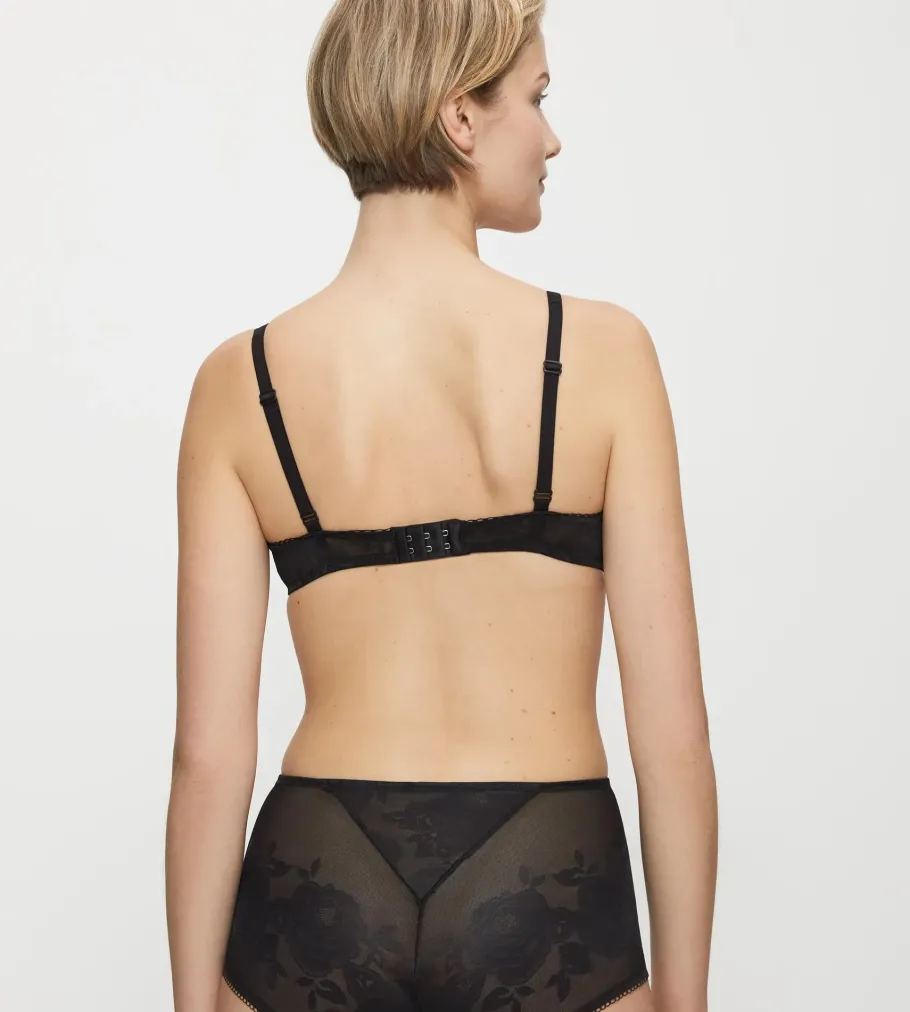 Fuller Cups|Underwired Bras>Triumph WILD ROSE SENSATION Black
