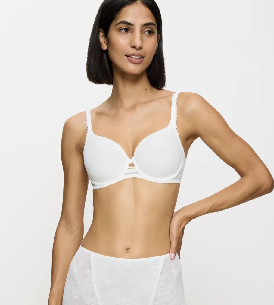 Fuller Cups|Underwired Bras>Triumph WILD ROSE SENSATION SilkWhite
