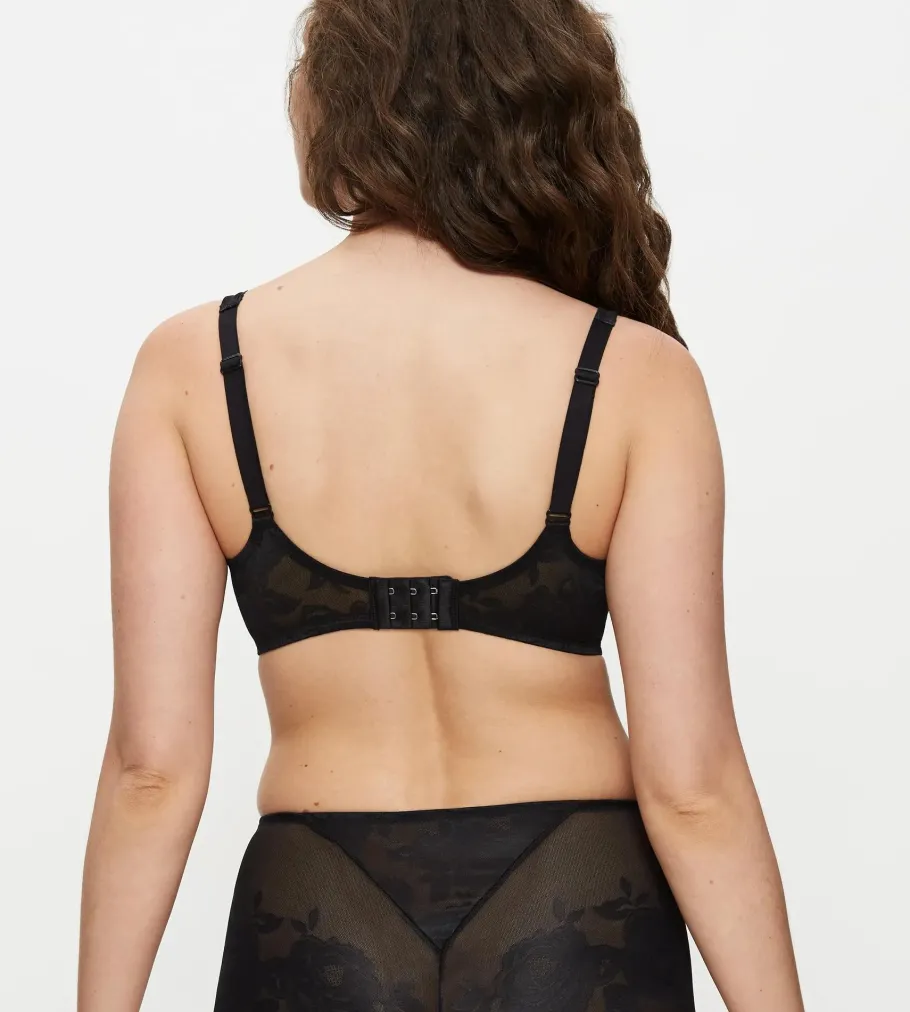 Minimizer Bras|Fuller Cups>Triumph WILD ROSE SENSATION Black