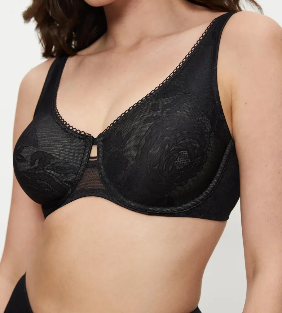 Minimizer Bras|Fuller Cups>Triumph WILD ROSE SENSATION Black